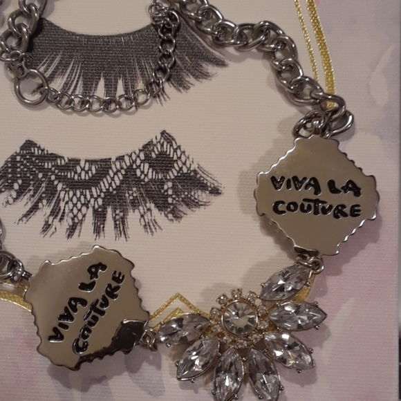 $15 Juicy Couture Silver Statememt Necklace - Picture 2 of 4